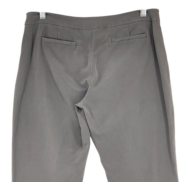 Eileen Fisher Womens Size 6 Pants Silk Cotton Stretch Side Zip Ankle Gray - Picture 6 of 13